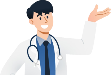 Imagem de animação de um médico